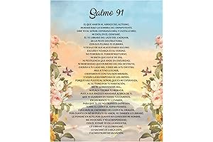 Salmo 91: Adorno de Pared Inspirador para el Hogar y la Iglesia