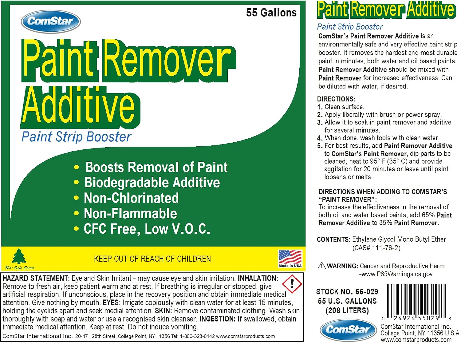 Industrial-Strength Paint Remover, 55 Gallons, Rapidly Eliminates Oil, Acrylic & Water-Based Paints, Non-Chlorinated, Non-Flammable, Low VOC, CFC-Free (55-029)