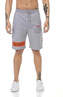 Eklentson Heren 3/4 Jogger Capri korte broek met rits, Zwart, W38