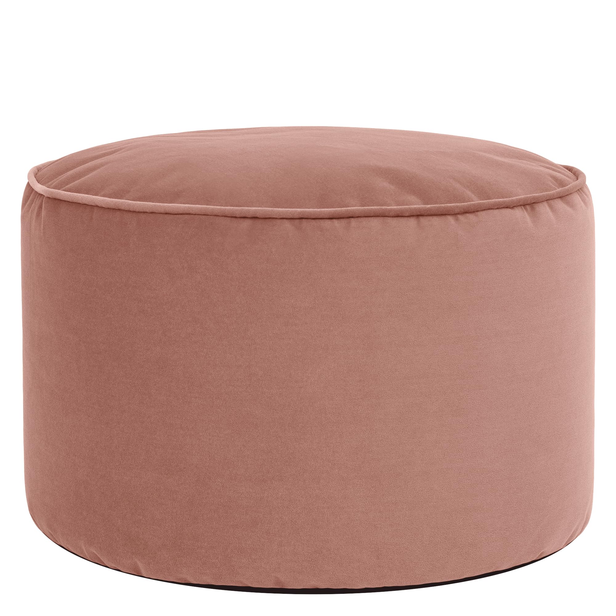 icon Milano Velvet Large Bean Bag Footstool with Filling Included, Pink
