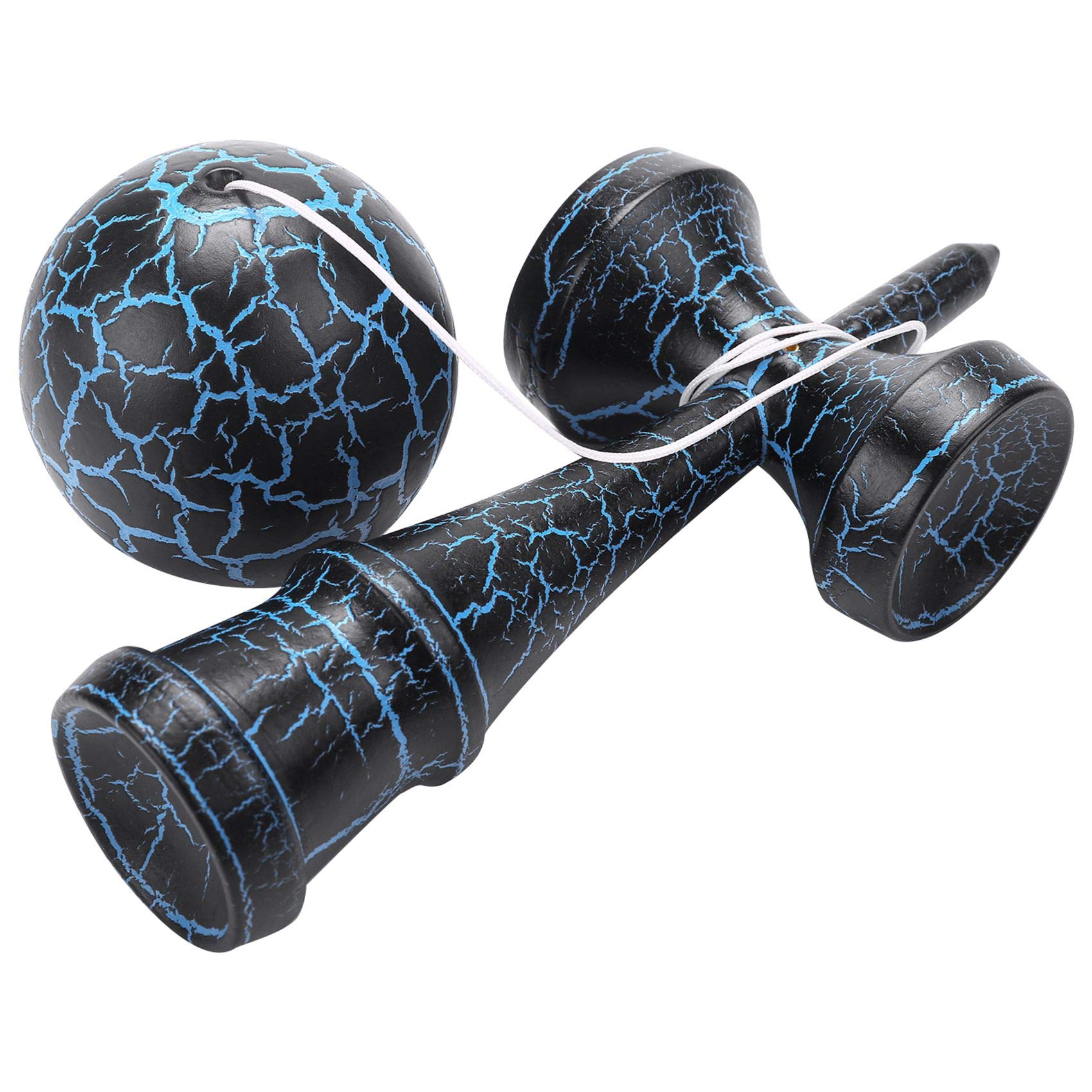 de Deportes Al Libre Kendama Toy Ball NiñOs y Adultos BalóN Al Libre Deportes Crack DiseñO Negro y Azul