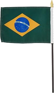 US Flag Store Brazil Flag, 4 by 6-Inch