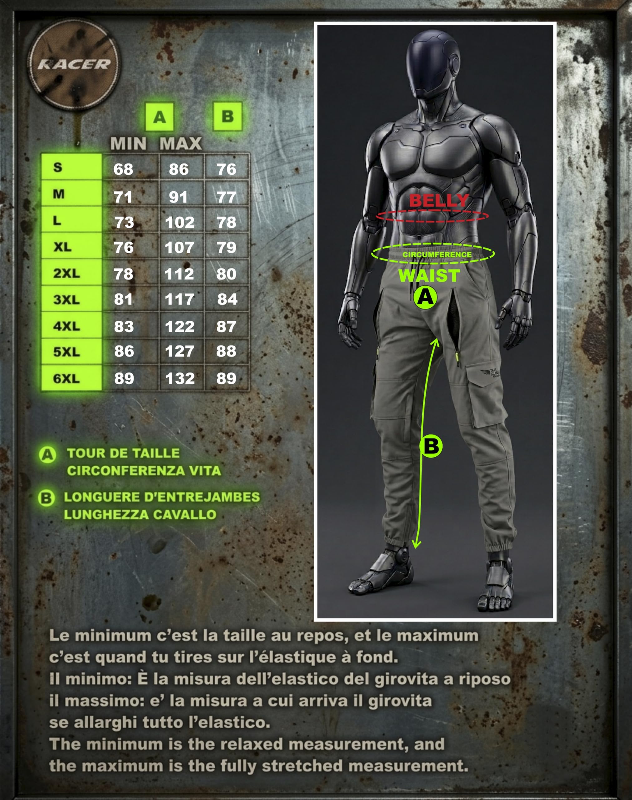 TLA Racer Pantaloni Moto, Protezioni CE, Rinforzi in Aramide. Taglie sino 6XL Uomo, Donna. Ampio Elastico in Vita, Coulisse con Lacci, Varie Tasche e Prese d’Aria. Pantaloni Moto, Scooter