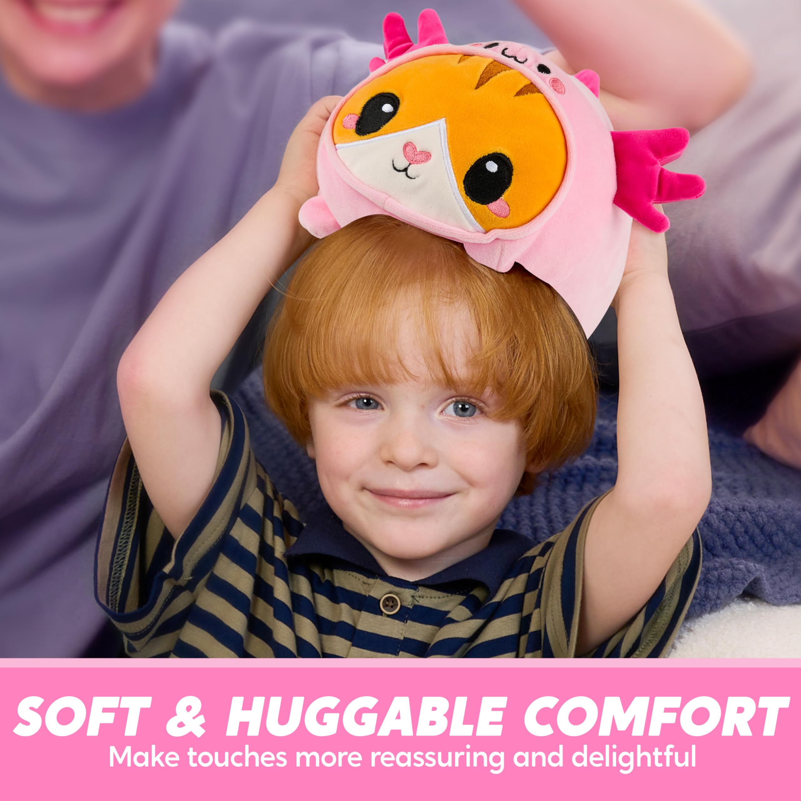 Axolotl - Juguete de peluche de gato kawaii, peluche suave de 11 pulgadas, bonita almohada de peluche para niños y adultos, regalo de cumpleaños para niños y niñas, regalo para Navidad 5