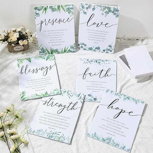 Miniatura 4 de Paquete de 6 paneles acústicos de arte cristiano de 12 x 16 pulgadas, paneles de pared autoadhesivos con versículos de la Biblia, tratamiento de