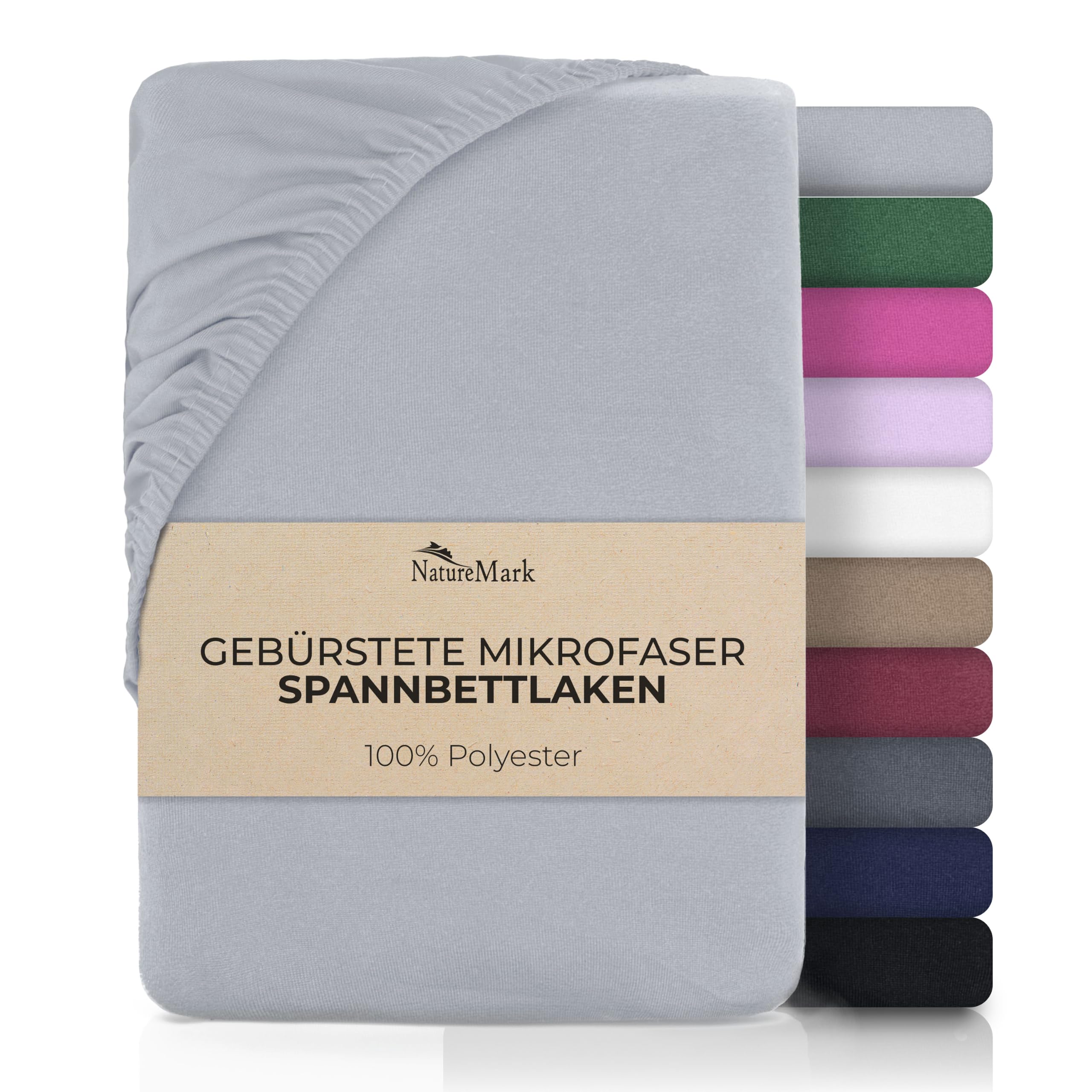 NatureMark Mikrofaser Spannbettlaken – weich, atmungsaktiv und pflegeleicht – hautfreundlich, schnelltrocknend und formstabil
