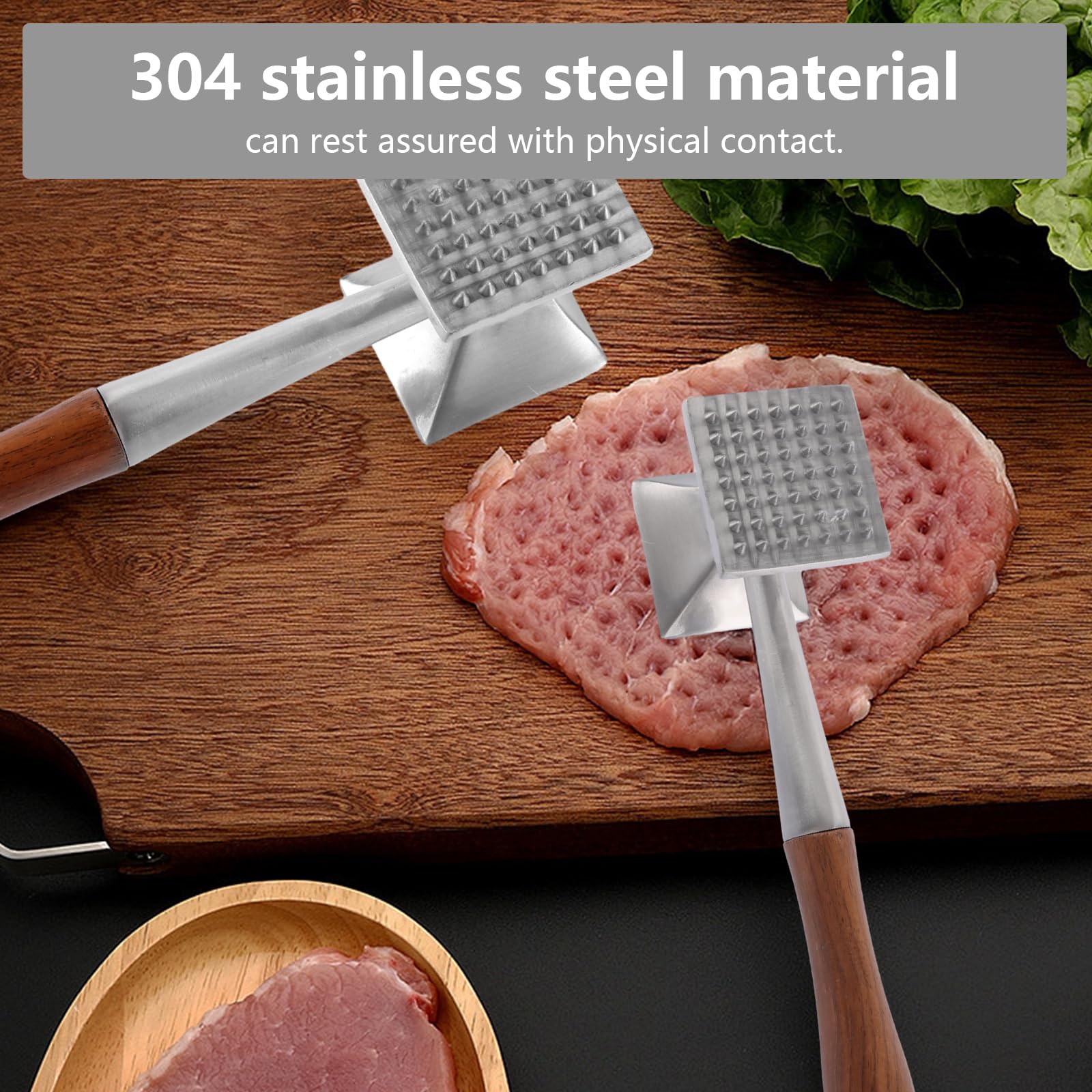 Mountain Grillers - Attendrisseur De Viande En Acier Inoxydable Maillet Pour Marteler La Viande Outil  5060658260084