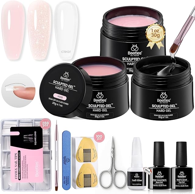Beetles Hard Gel for Nails Kit (3 Colors)