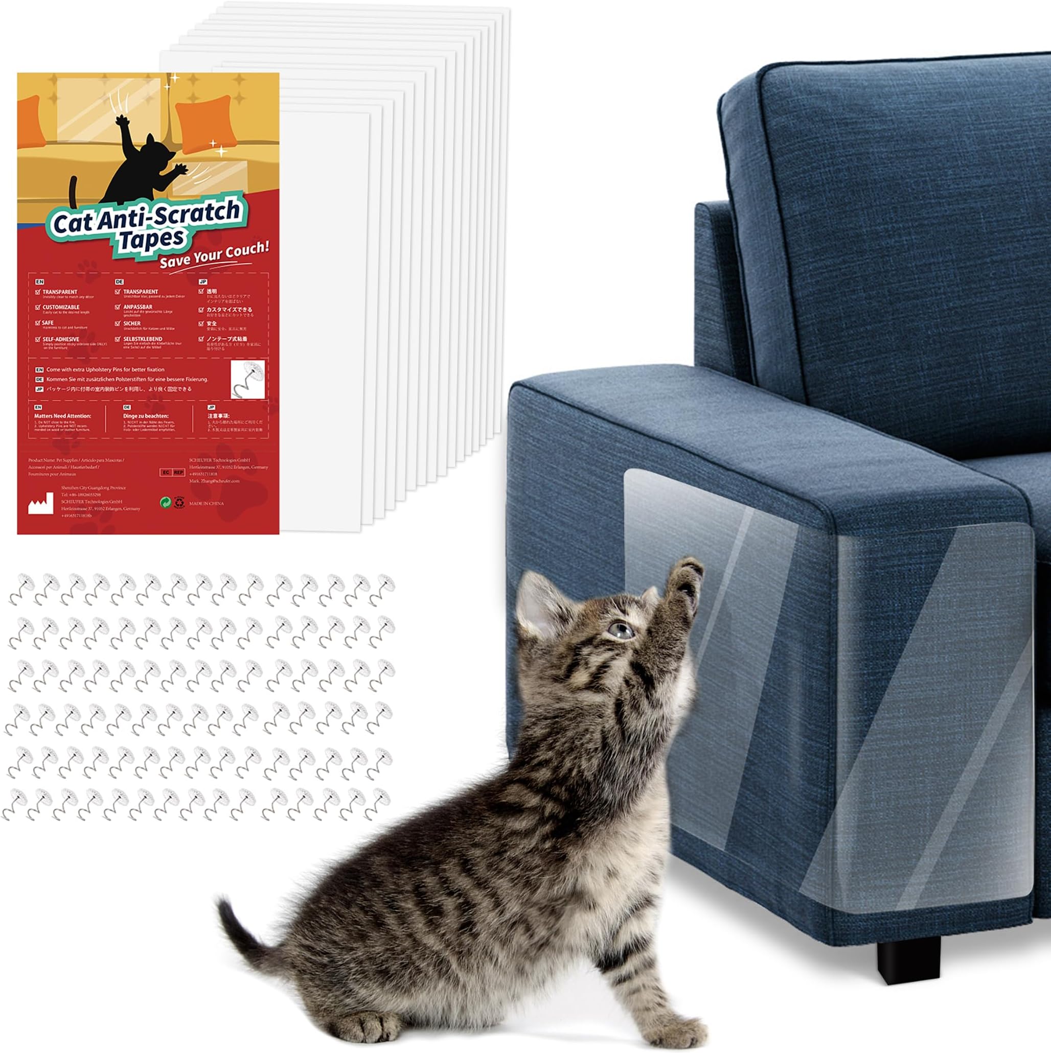 VavoPaw Cat Sofa Protector, 16PCS Anti Scratch Furniture Protector, Cat