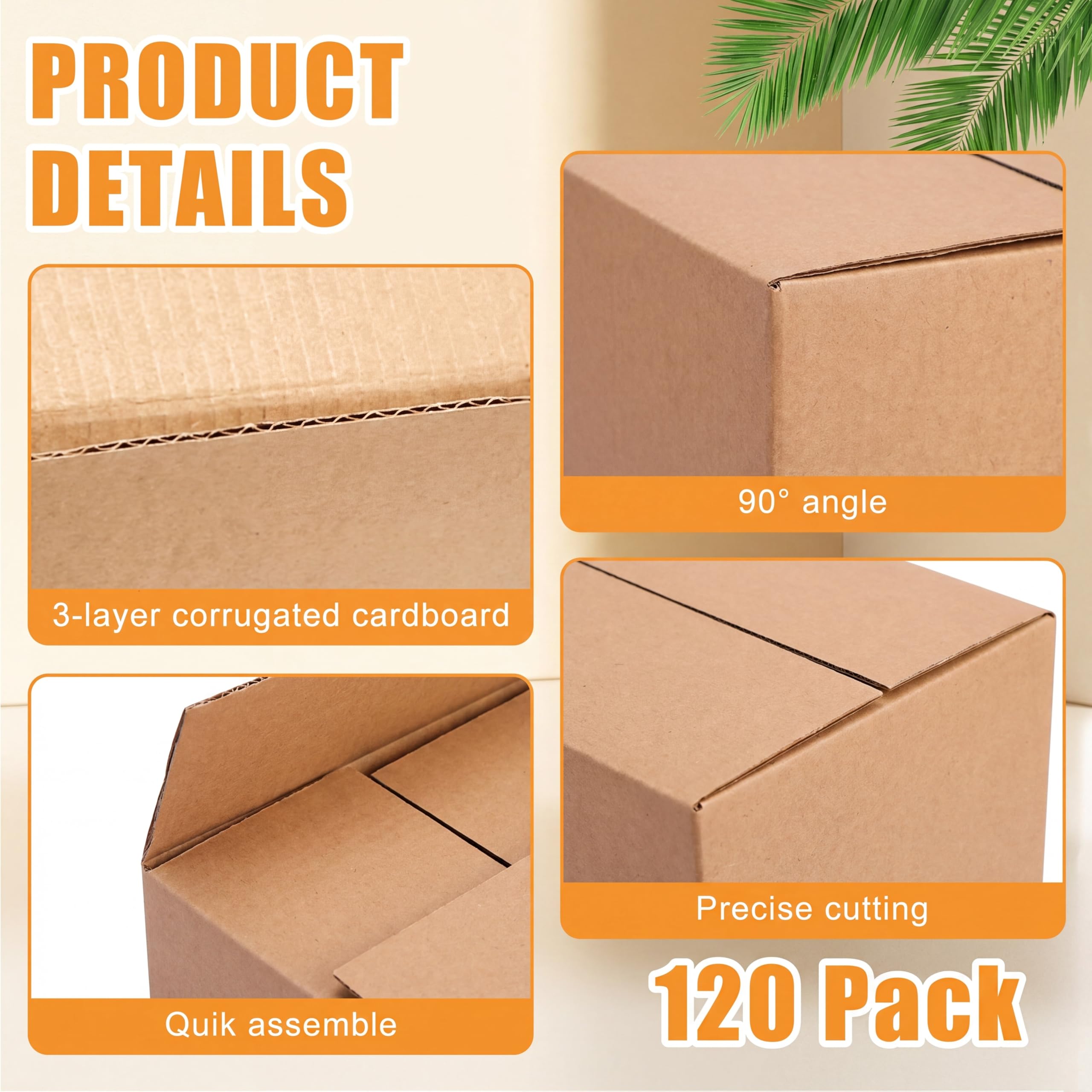 Yeaqee 72 scatole per spedizioni da 10,2 x 10,2 x 10,2 cm, per piccole