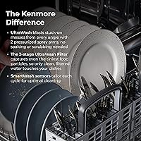 Vista 4 de Kenmore 22-14589 24" Built-In Dishwasher - UltraWash, SmartWash, Sanitize Rinse, SmartDry, and Leak Detection - 14 Place Settings - 57 DBA - ENERGY