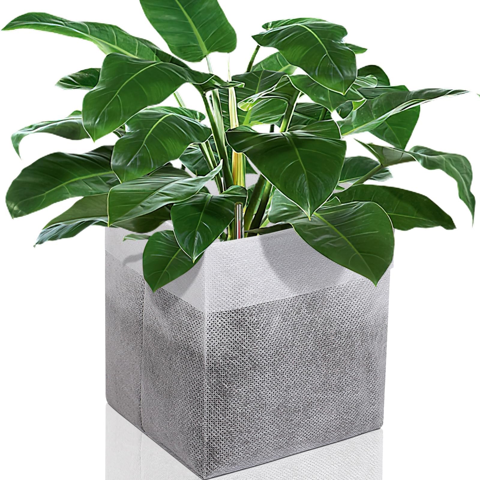 Augshy Lot de 200 sacs de culture non tissés pour pépinière - Sacs de plantation pour légumes, fleurs, fruits, arbres (22,9 x 22,9 cm)