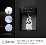 Hisense Pureflat Eclipse RQ760N4IFE Plumbed Total No Frost American Fridge Freezer - Black - E Rated - 7