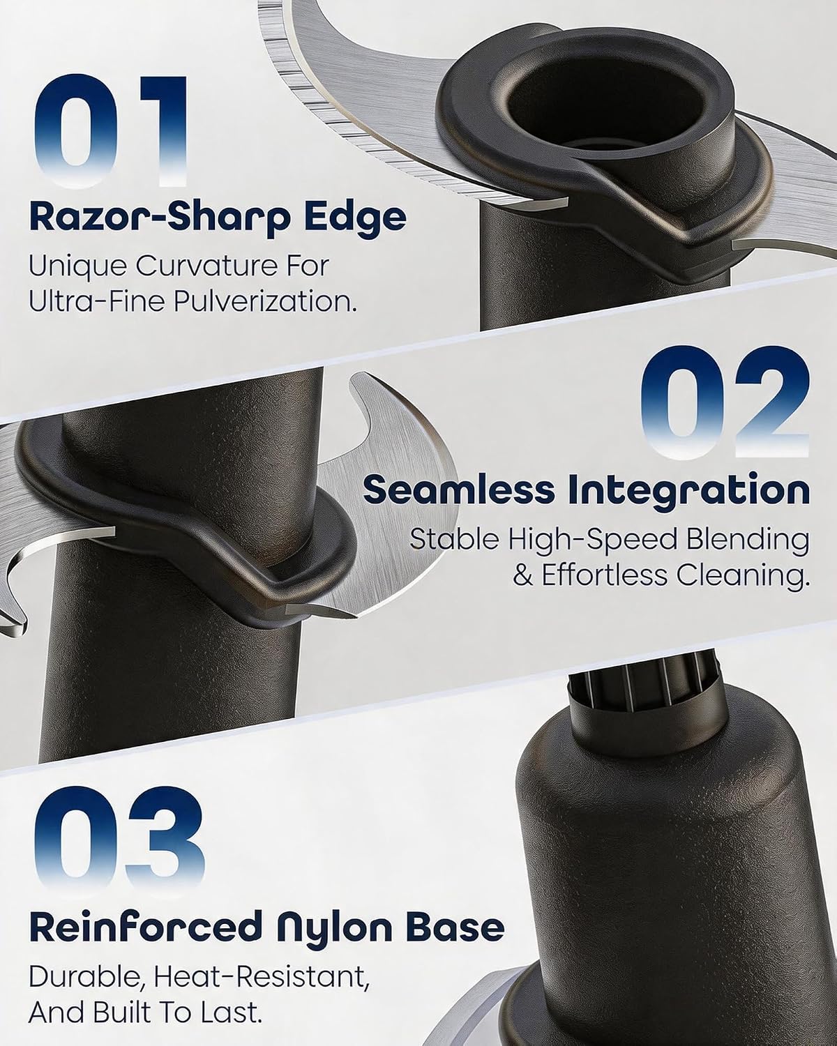 6-Blade Stainless Steel Mixing Blade Fit for Ninja 72oz Pitcher, Ideal for Ninja 1100W 1200W 1500W Blenders, Compatible with Ninja Models BL500 BL610 BL642 BL660 BL681A BL682 BL700 BL770 BL780 BL910