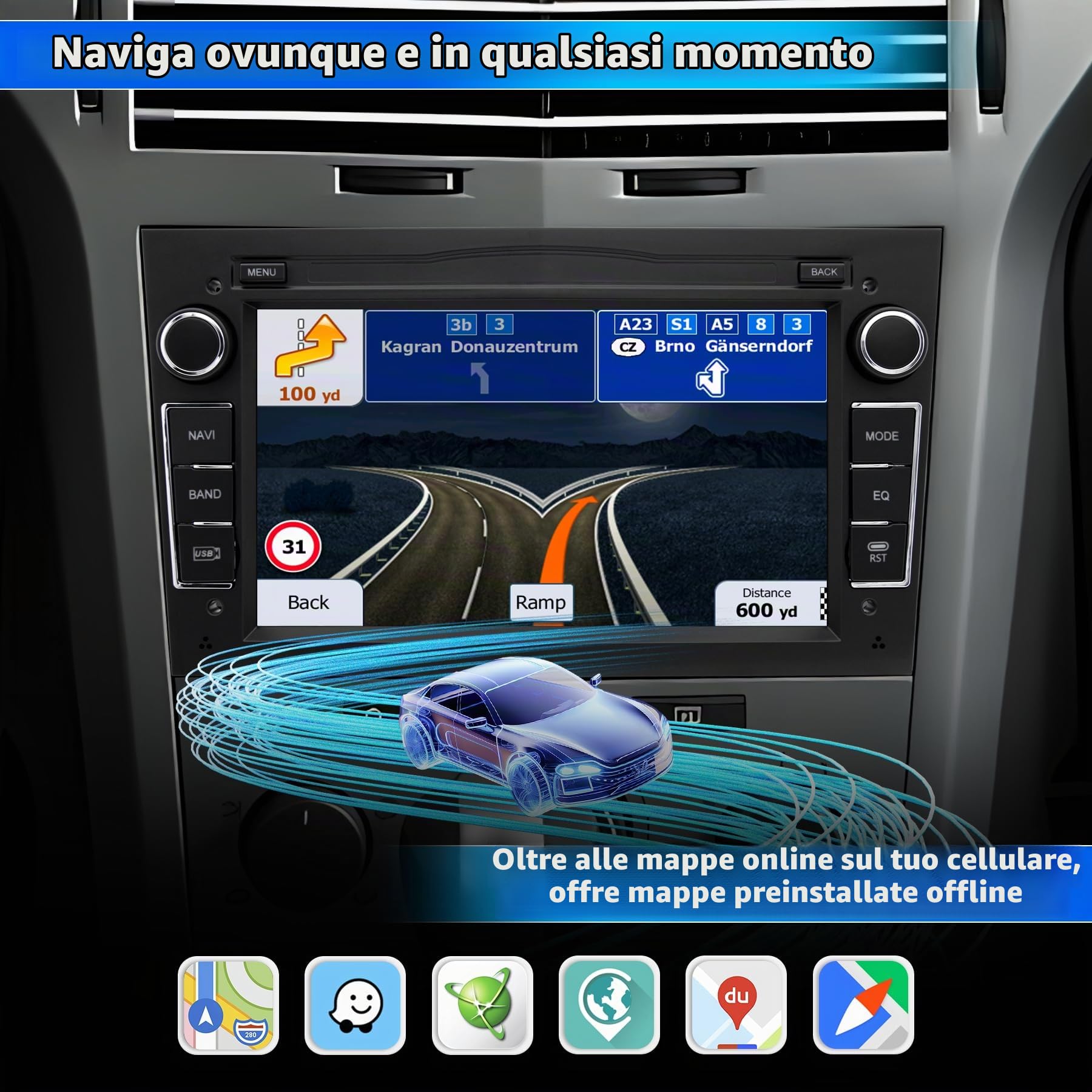 Autoradio per Opel, Radio 2 DIN, CarPlay Android Auto, Supporto DAB