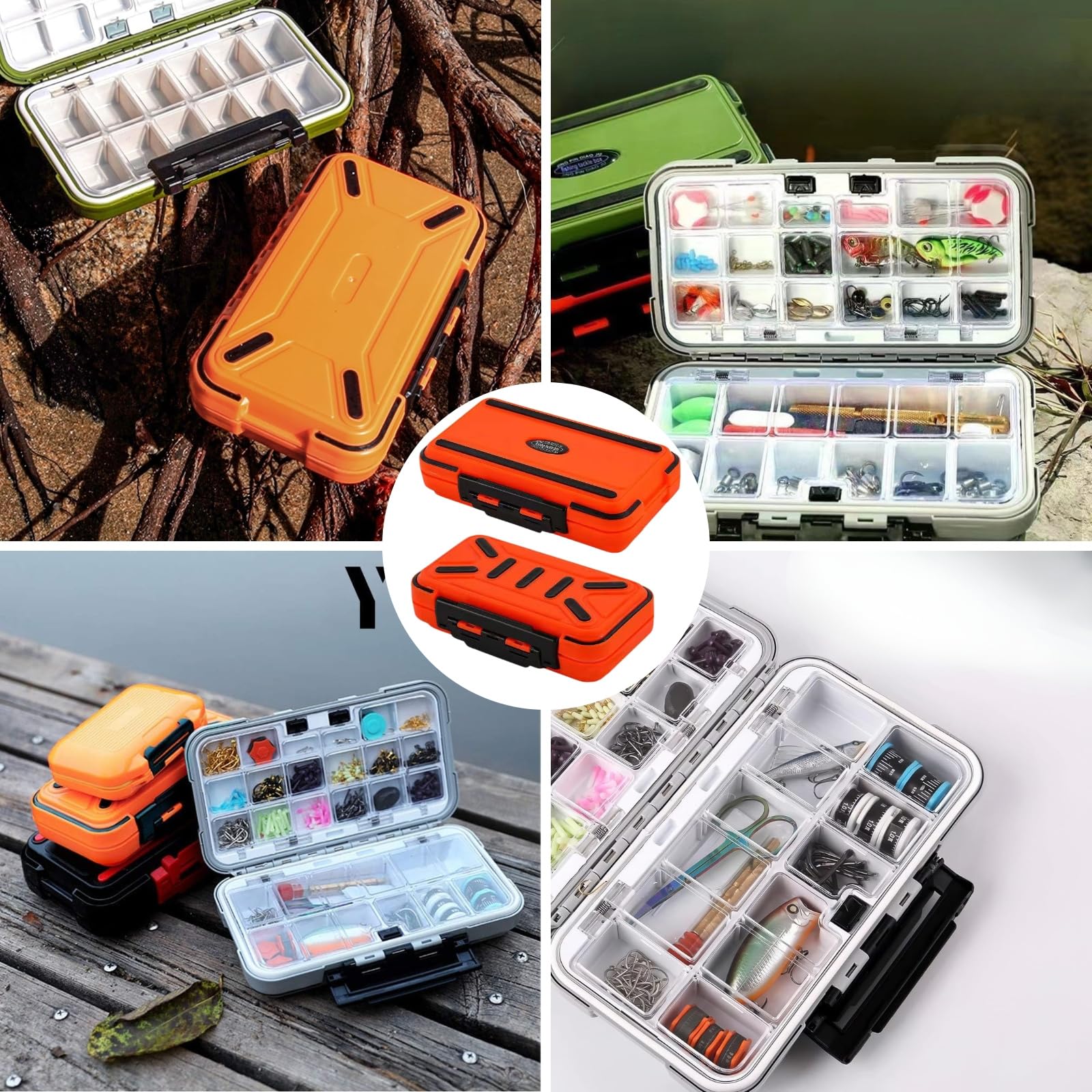 Boxonly Fishing Tackle Box – Floating Double-Sided Storage Box with Adjustable Dividers, Waterproof Organizer for Fishing Lures, Hooks, Beads, Jewelry, and DIY Kit Container : Sports & Outdoors