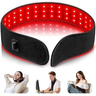 Red Light Therapy Belt for Body, Near Infrared Light Therapy for Face Neck 15W Wearable Red Light Neck Wrap with Timer Belt for Chin Hand Wrist Knee Unisex Gift - Amazon product rated Grade A