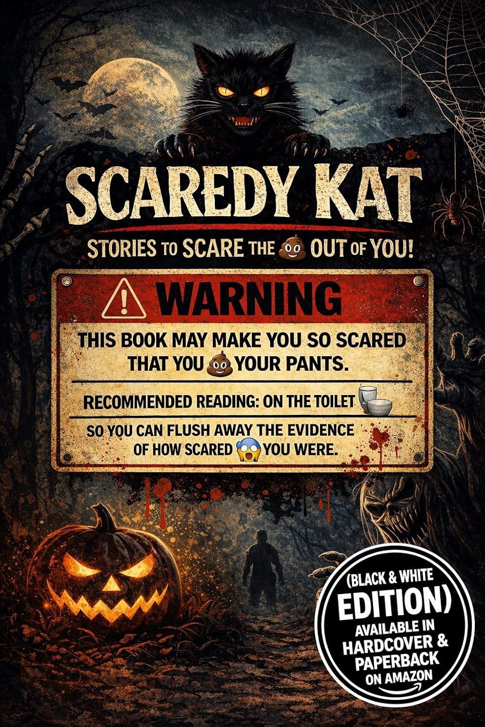 Scaredy Kat: Stories to Scare the Shit Out of You - Toilet Edition (Black & White)      [Print Replica] Kindle Edition