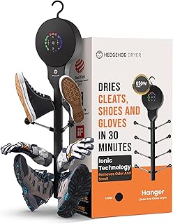 Hedgehog Hanger Shoe Dryer and Deodorizer for Sneakers, Mittens & Glove Dryer–Rapid 4 Pair Shoes Dryer with Ionic i3 Turbo...