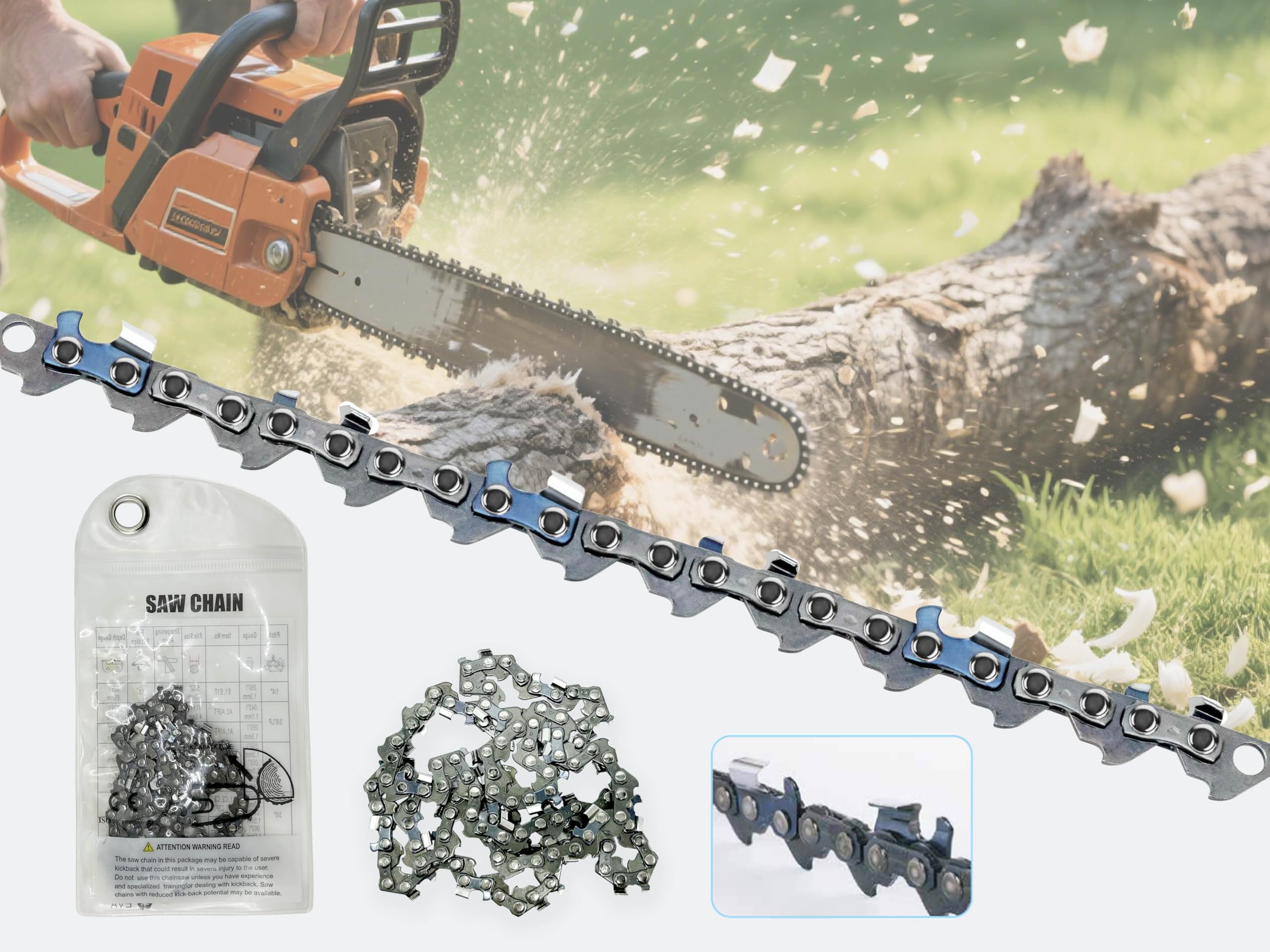 Amazon.com: Saw Chain Pitch 1/4-inch Gauge 0.043-inch Drive Links