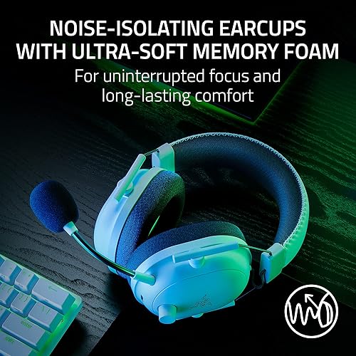 Vista 24 de Razer BlackShark V2 Pro Auriculares inalámbricos para juegos: sonido envolvente espacial THX 7.1, controladores de 1.97 pulgadas, micrófono Negro