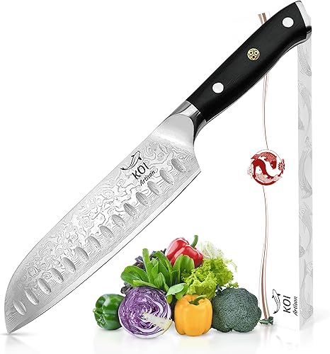 Title - Cuchillo de chef de 12 pulgadas, cuchillo Santoku de cuchillas extremadamente afiladas de 7 pulgadas, acero inoxidable japonés VG10, patrón