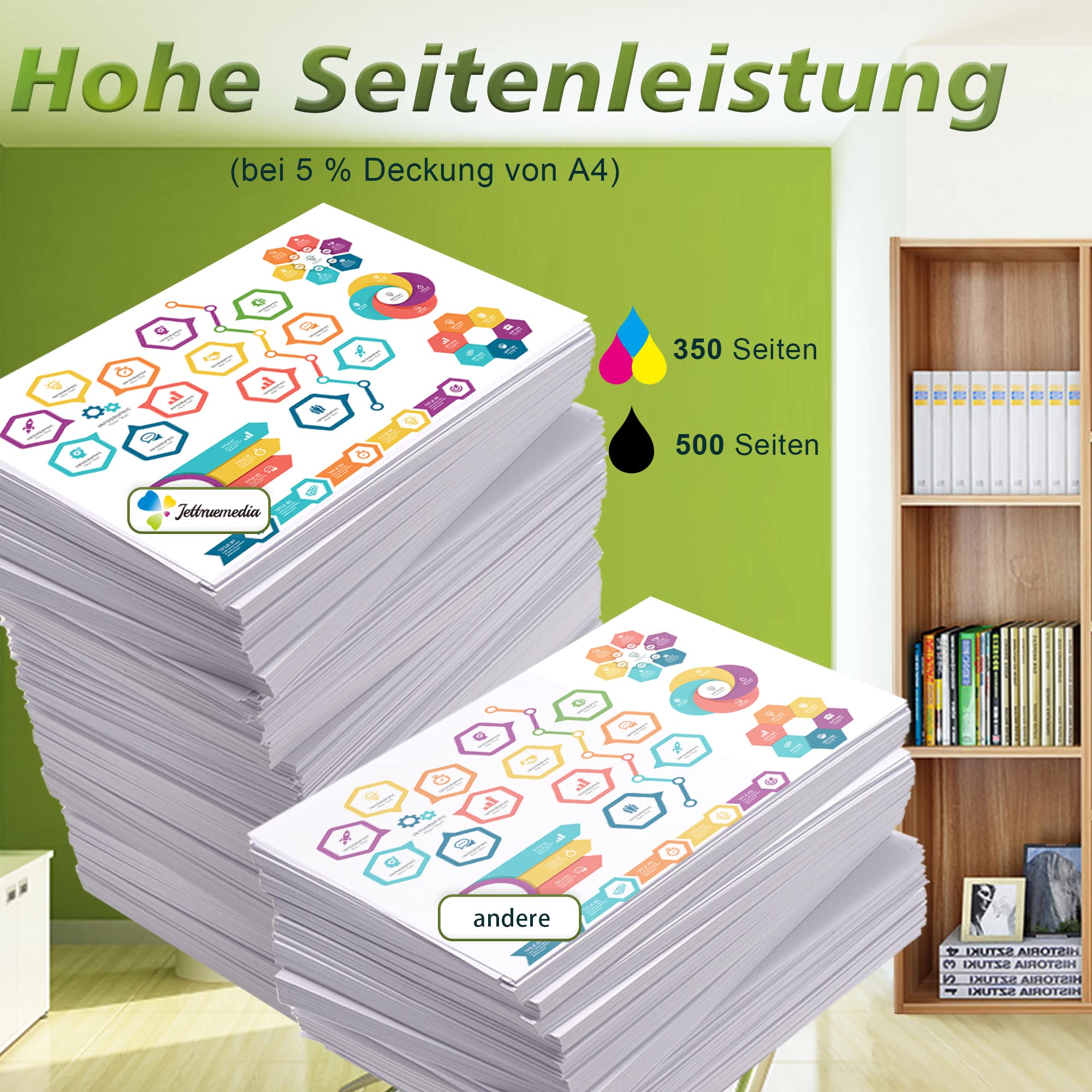 Jettruemedia 604XL 604 Cartucce d'inchiostro Compatibili per Epson 604 XL Cartuccia per Expression Home XP-2200 XP-2205 XP-3200 XP-3205 XP-4200 XP-4205 Workforce WF-2910DWF WF-2930 WF-2935 WF-2950