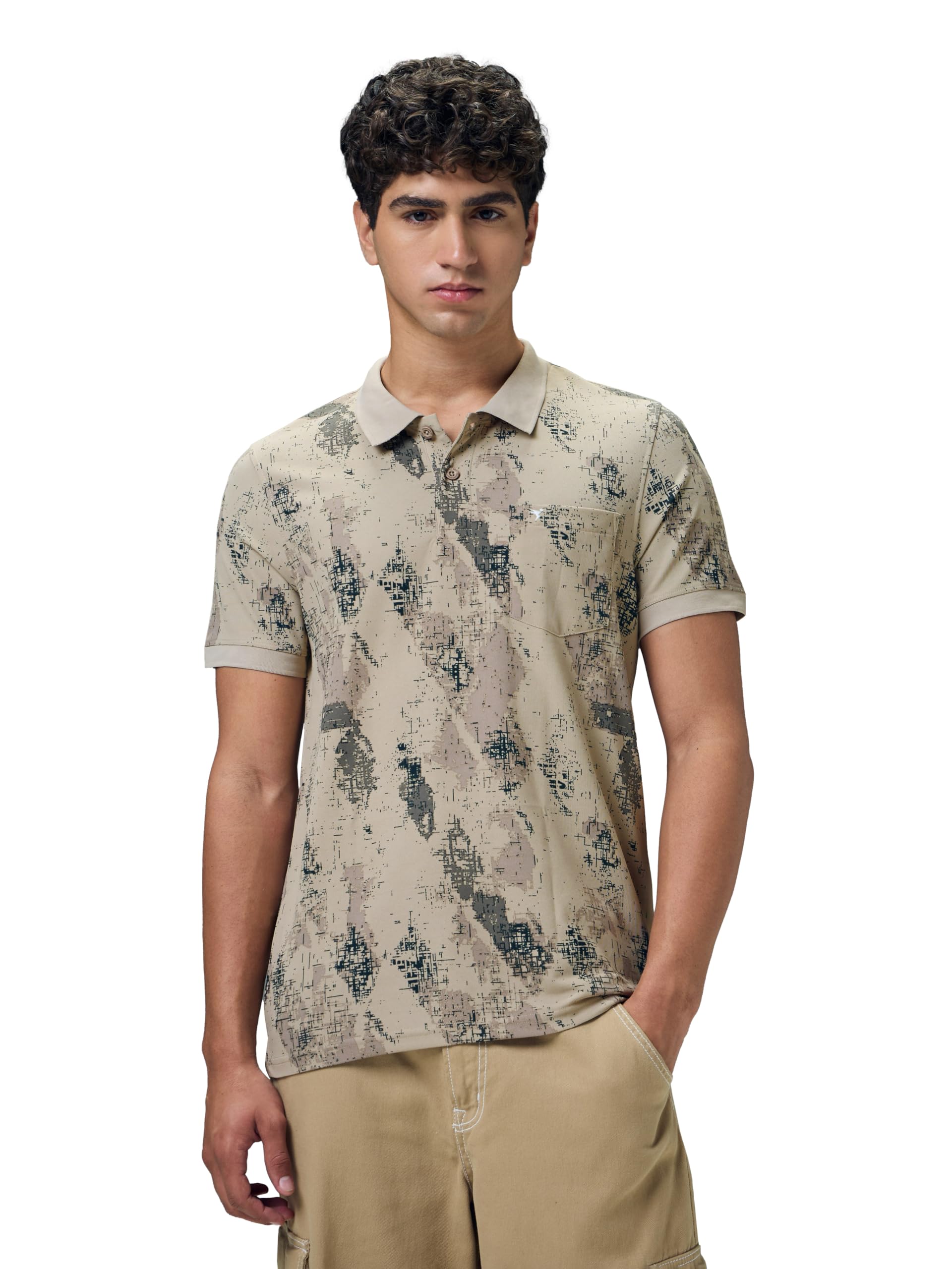 technosport Men's Slim Fit All Over Printed Sports Polo T-Shirt with Patch Pocket, Matpiq for Regular use-picture-26