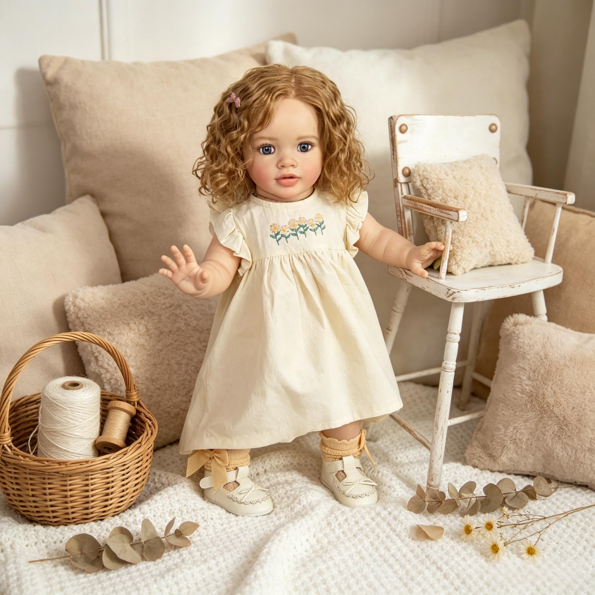 Duże realistyczne lalki Reborn maluch dziewczyna Pippa 66 cm realistyczne lalki Reborn Baby Dolls prawdziwe życie maluch lalka miękka winylowa tkanina ciało, które wygląda jak prawdziwa lalka