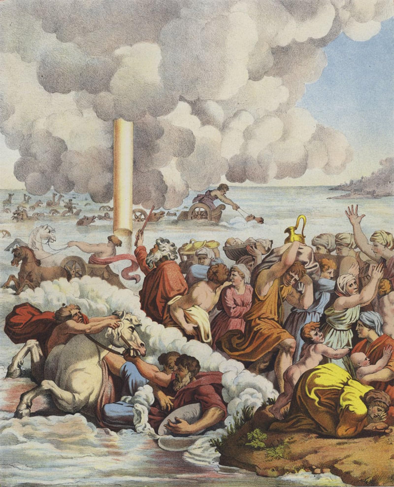 ARTXLXXBN Famous Art Print Poster Vintage Wall Art the Crossing of the Red Sea by Raffaello Sanzio Raphael Canvas Art Poster for Home Decor 60x90cm