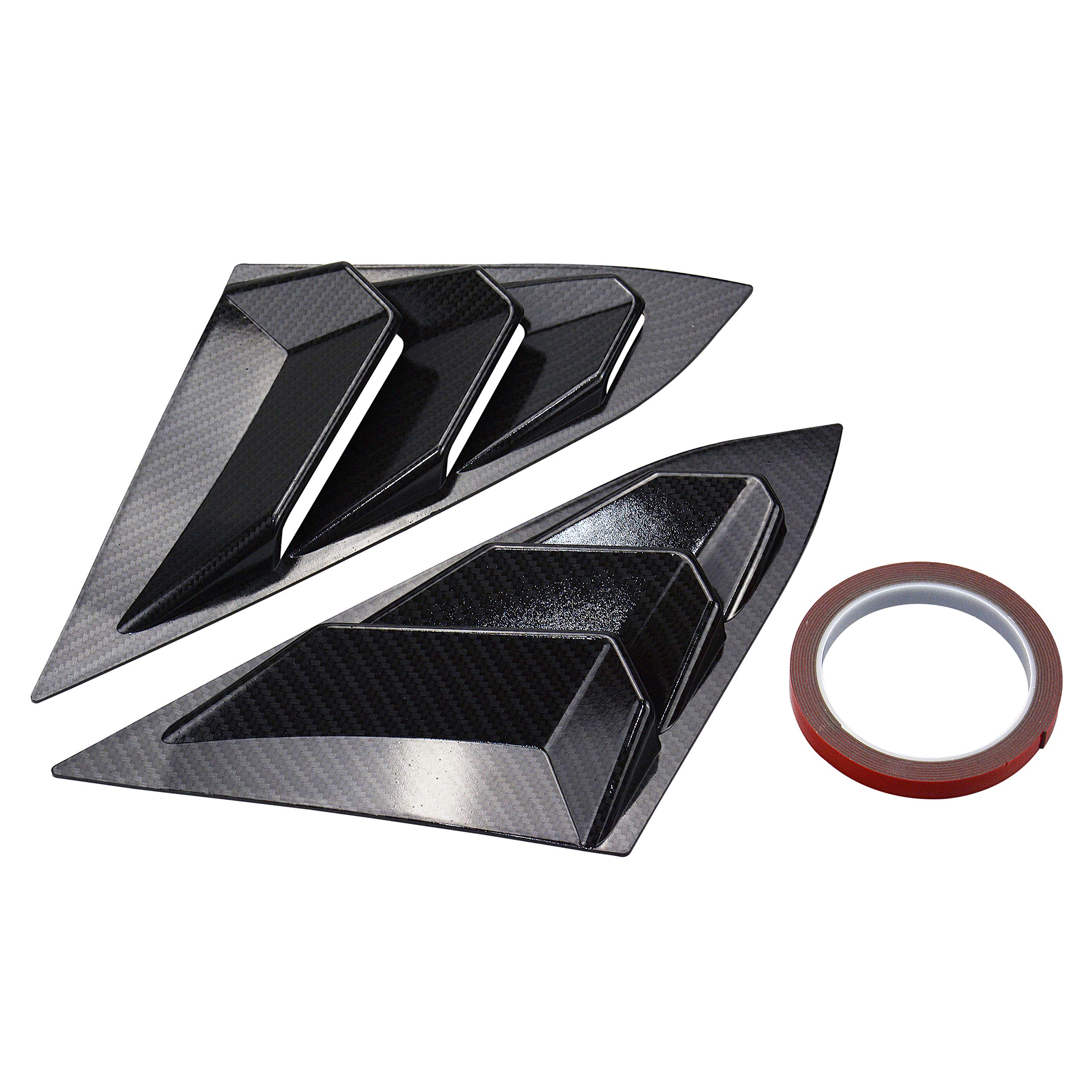 Buy TASAN RACING 2Pcs ABS Rear Window Louvers Car Rear Window Blinds