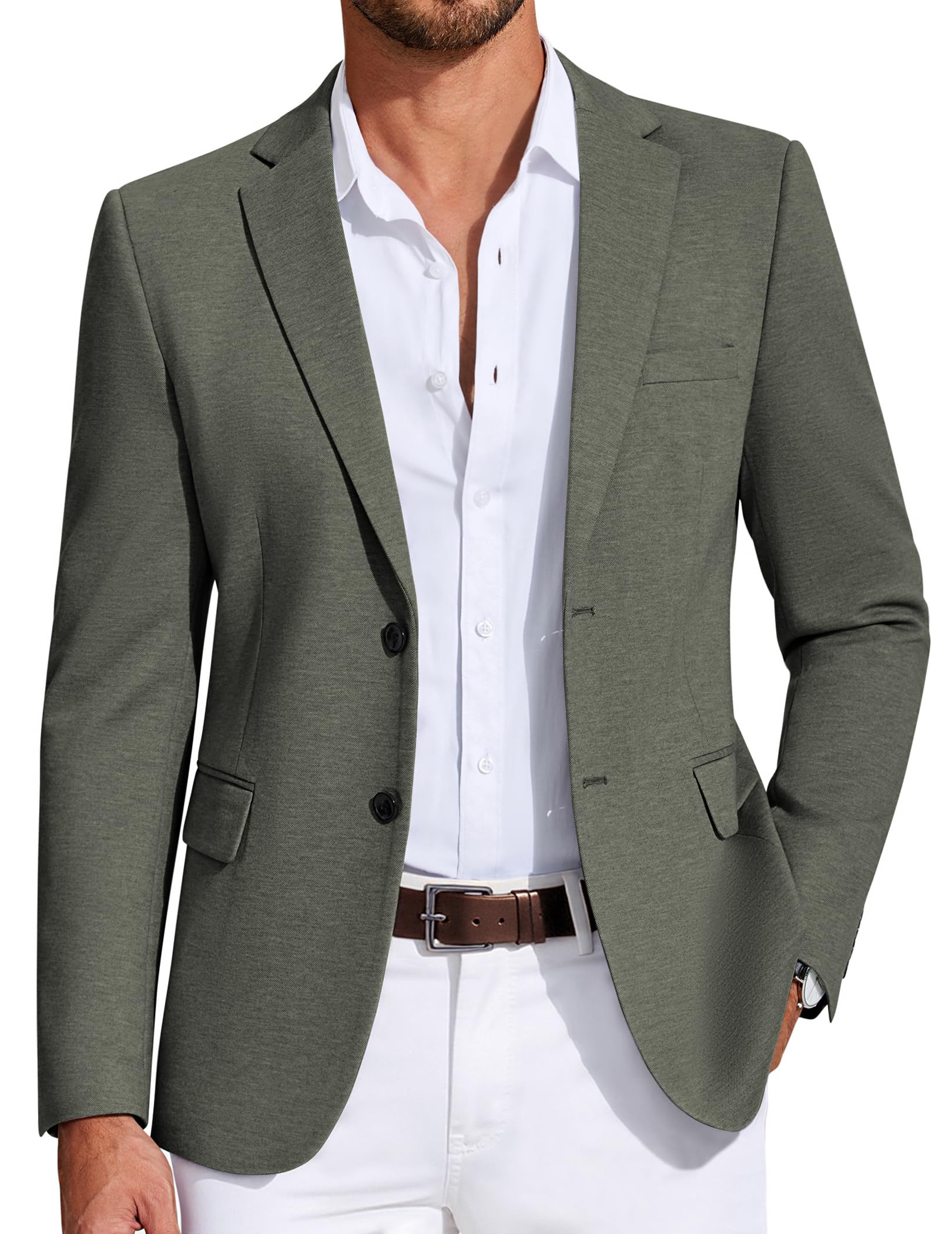 COOFANDY Mens Casual Knit Blazer