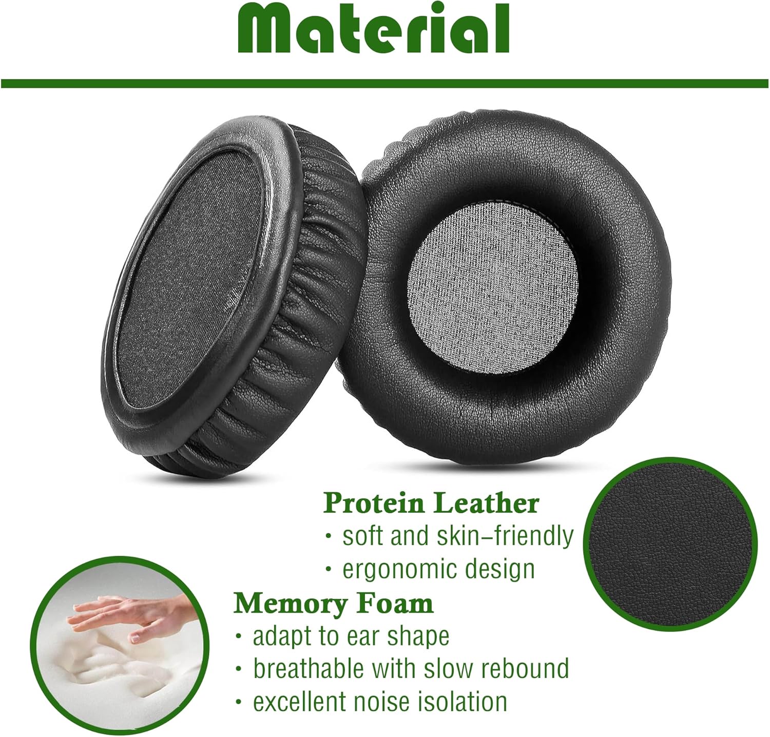 Earpads Replacement Ear Cushions Compatible with Sony MDR-XD200 Headphones Earcups Parts-95mm - Image 3