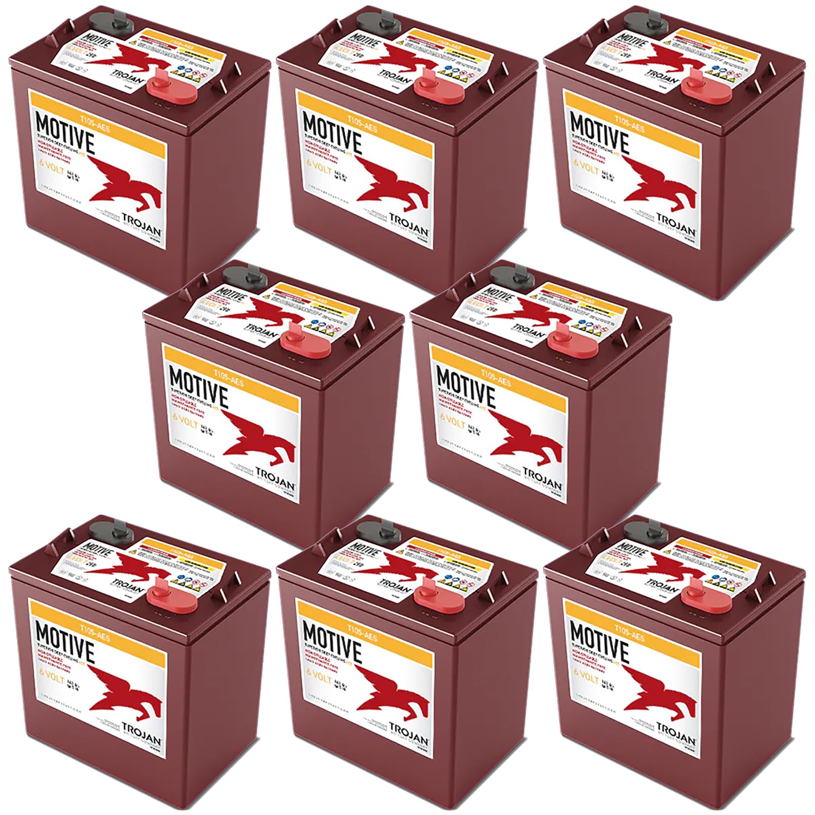 Amazon.com: 8 Pack of Trojan T105-AES 6V Superior Deep Cycling