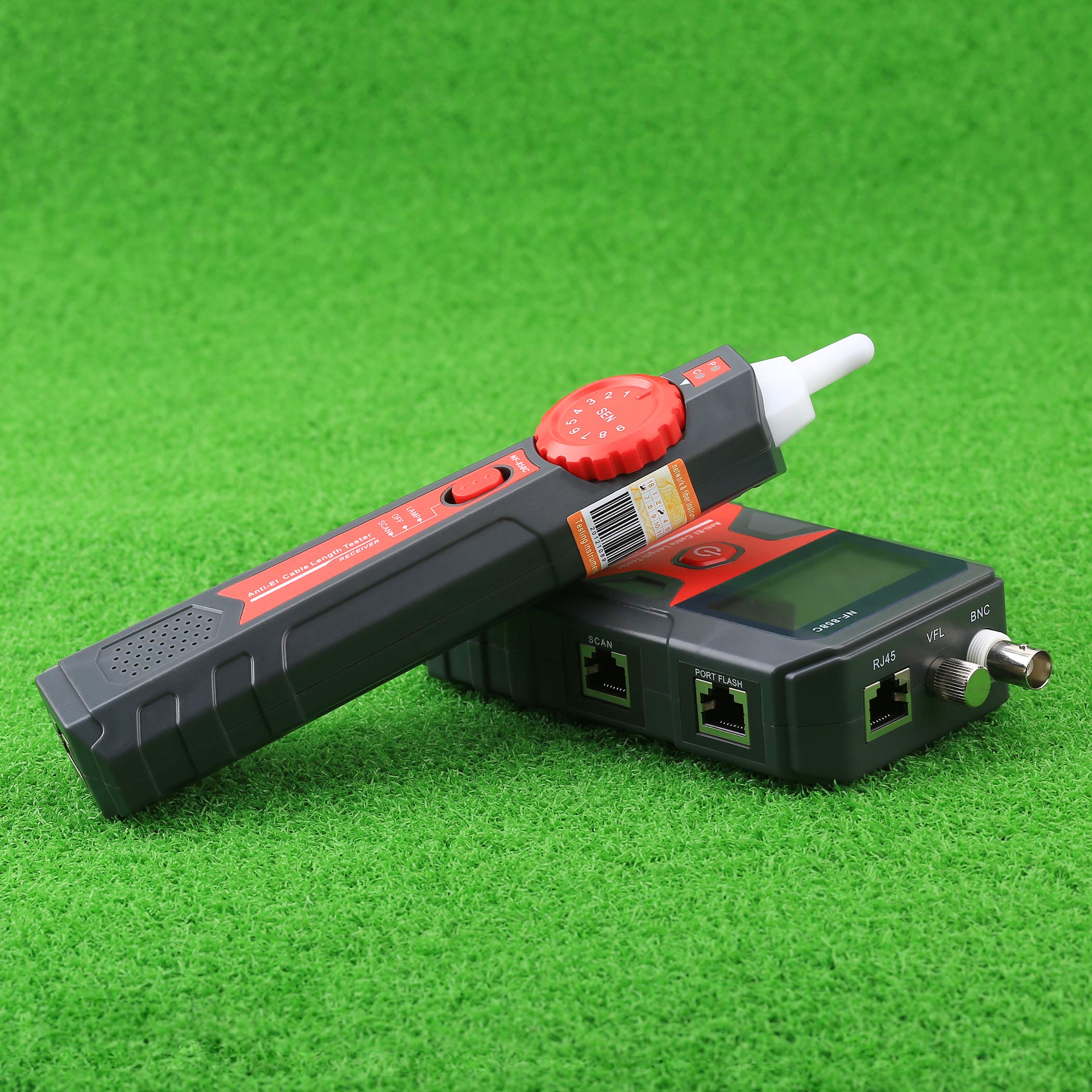 Comprobador de longitud de cable de red NF-858C, localizador de línea RJ11 RJ45 BNC