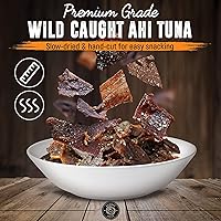 Vista 2 de Kaimana Jerky Ahi Tuna Sampler Bundle - All Natural & Wild Caught Tuna Jerky. Made in USA. 9g Protein & Good Source Of Omega-3's (5 pack, 0.50 oz)