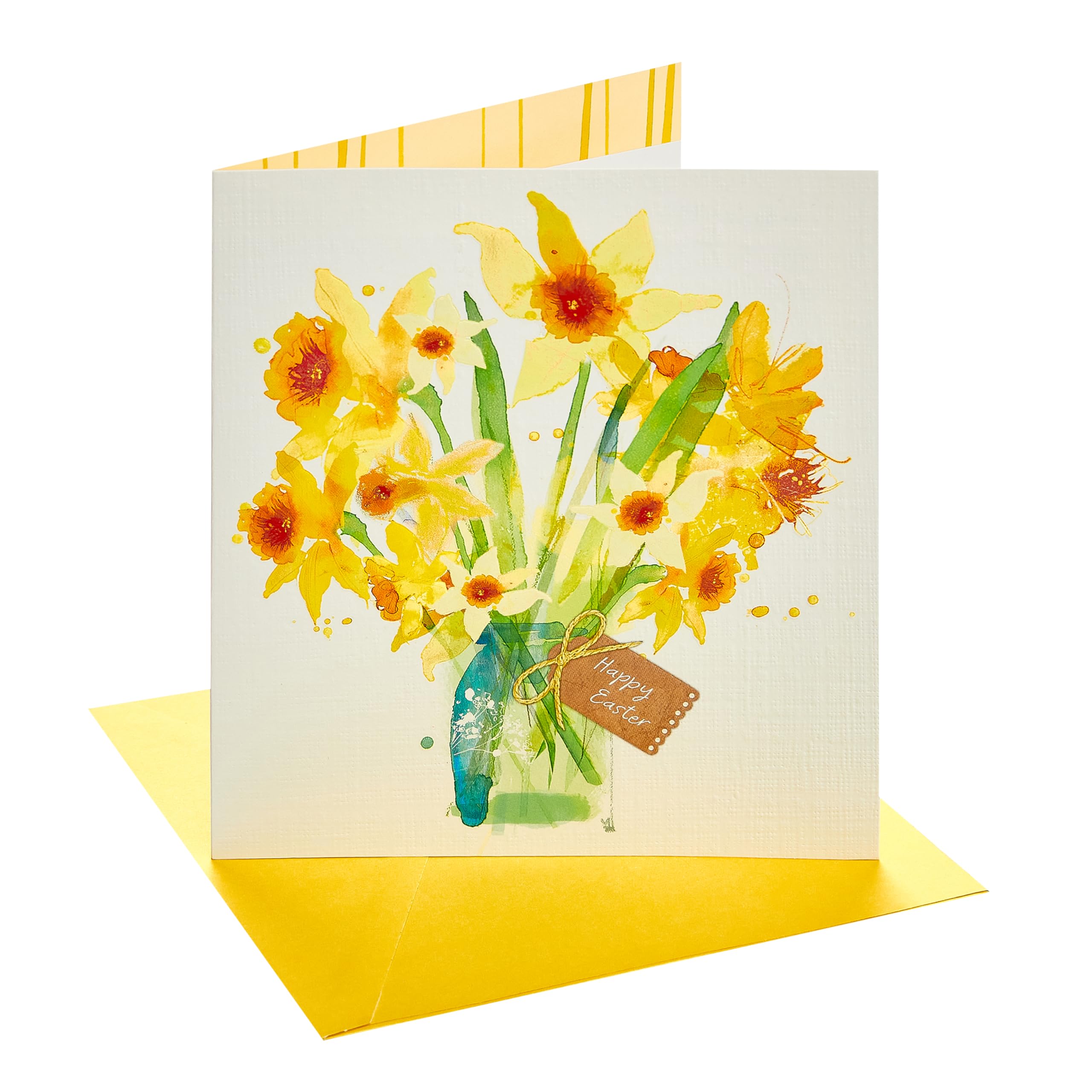 UK Greetings | Easter Card | Her/Him | Daffodils Design | With Envelope | 15.9 x 18.4 cm