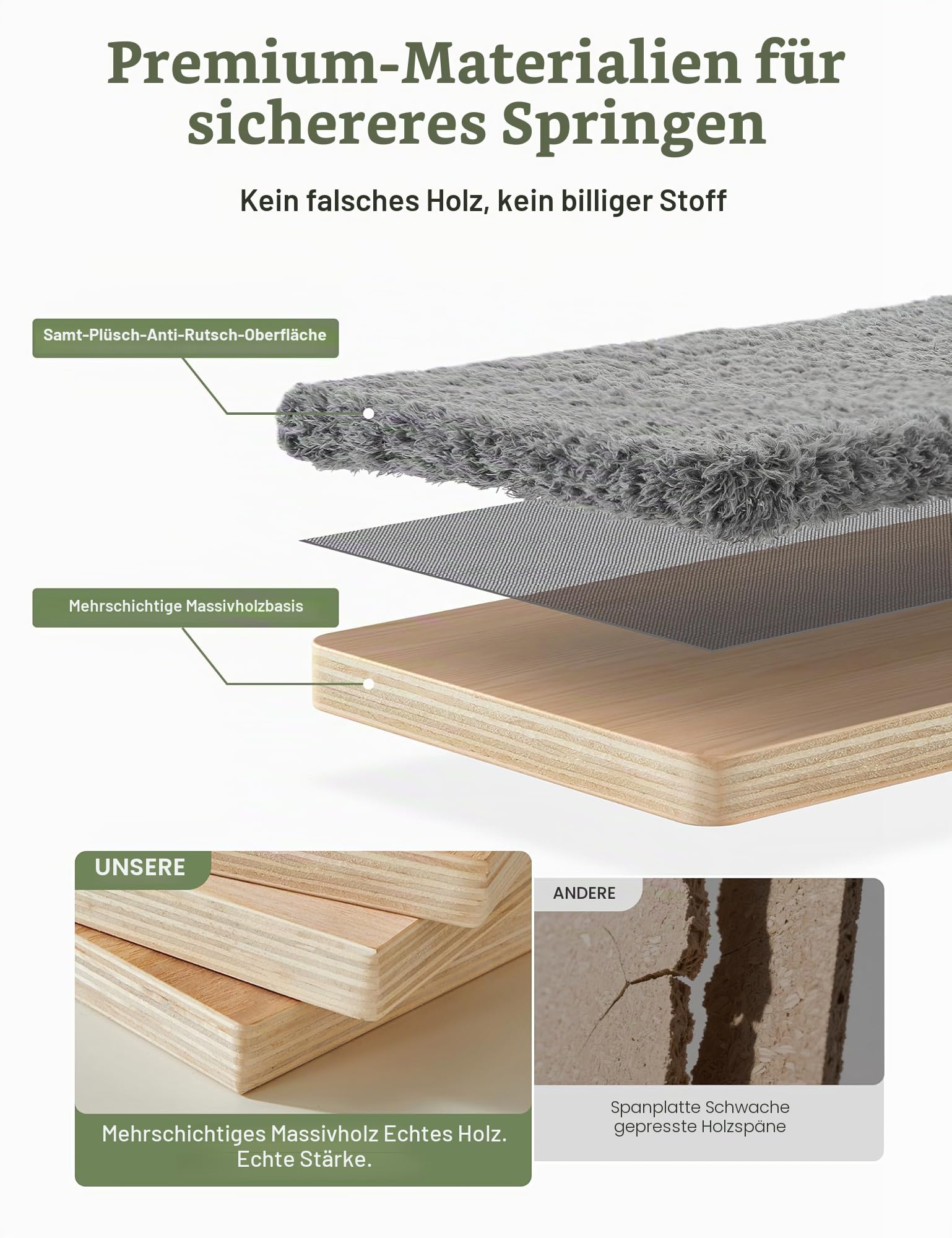 5-in-1 Katzen Kletterwand Katzenkletterwand mit Hängematte | 10-Teiliges Set mit Hängebett für Katzen bis 20 kg