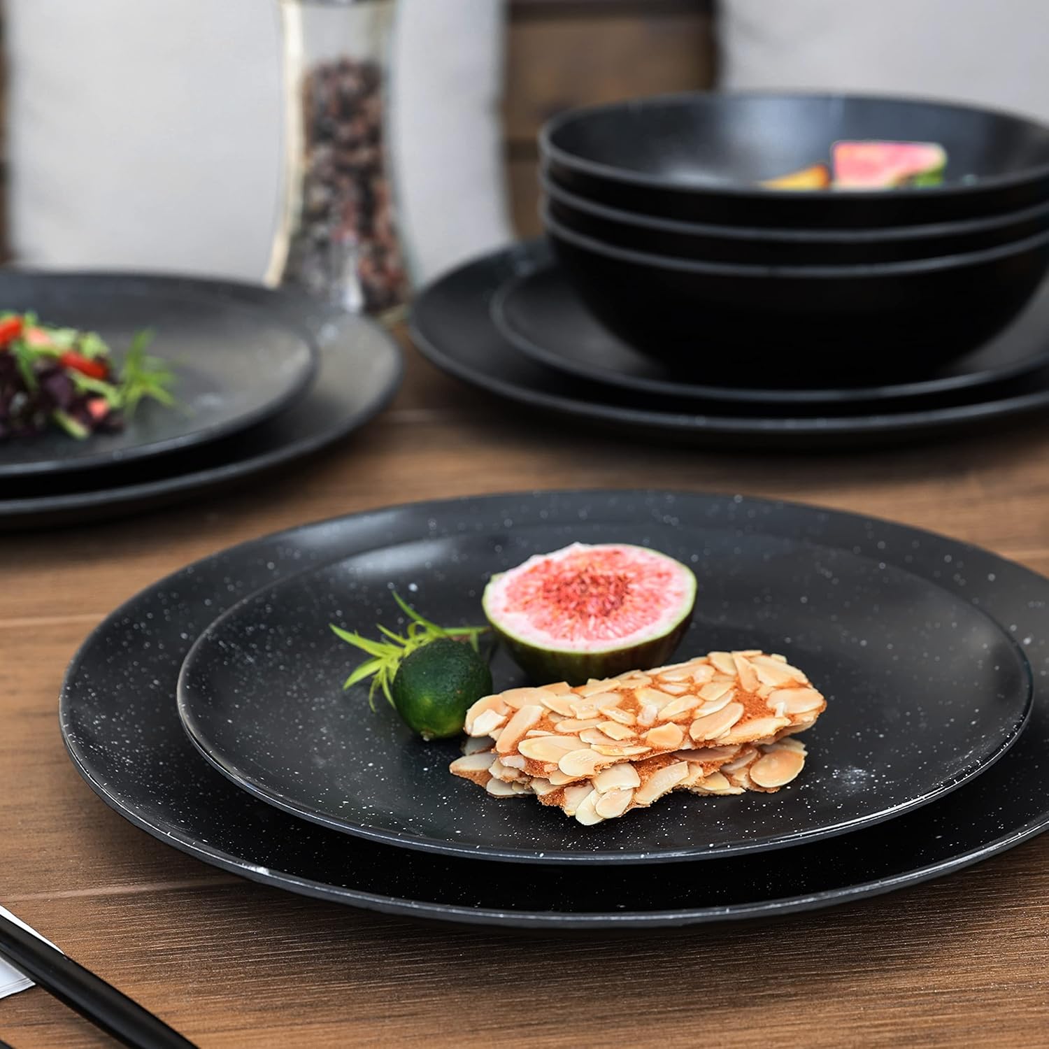 Dishwasher safe Melamine Dinnerware SetBPA Free 12pcs