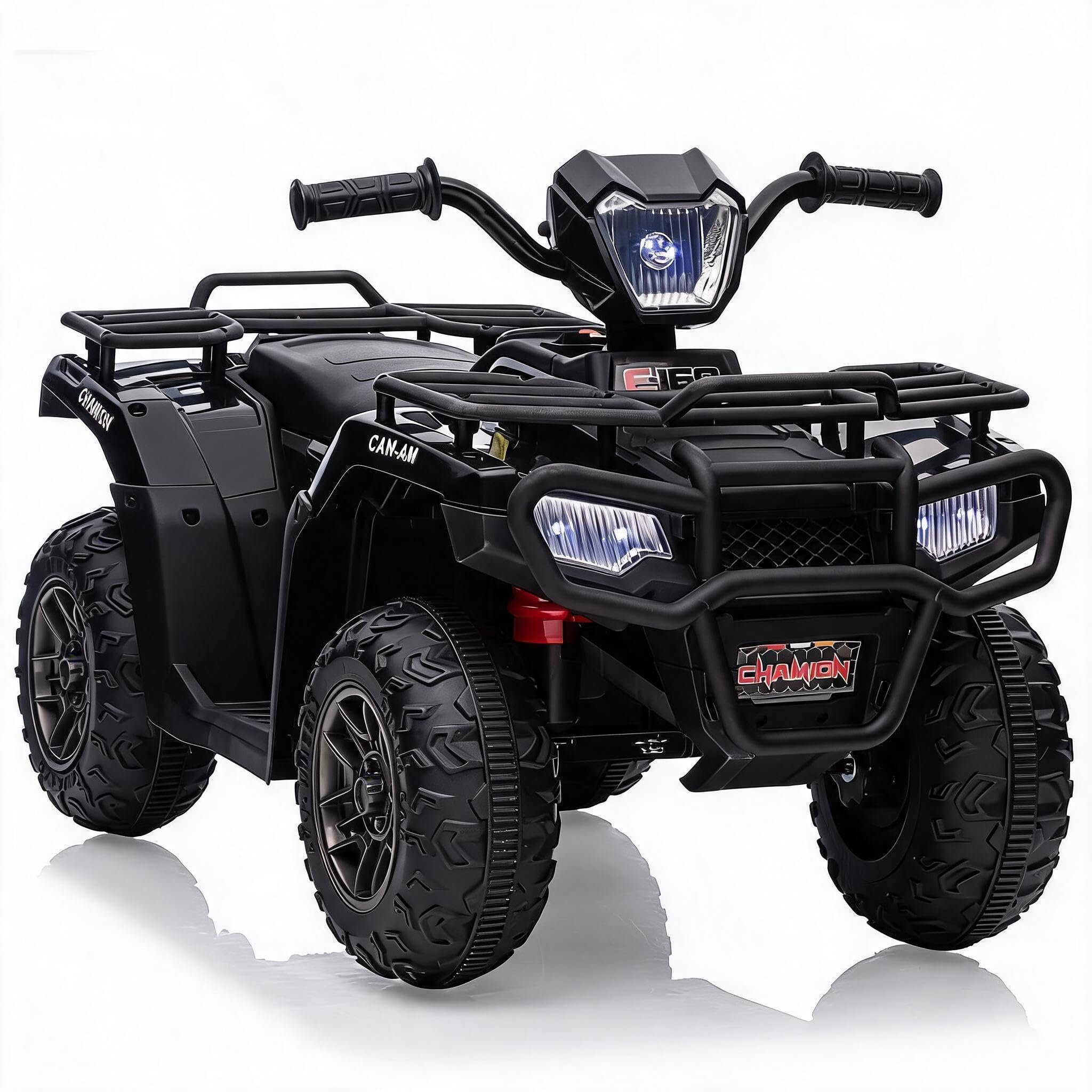 Quad électrique Enfant 12V – Double Moteur 2×30W – Vitesse sécurisée 3-6 km/h – Phares LED – Musique – Port USB – Siège Ergonomique – Voiture électrique pour garçons et Filles 3-8 Ans –