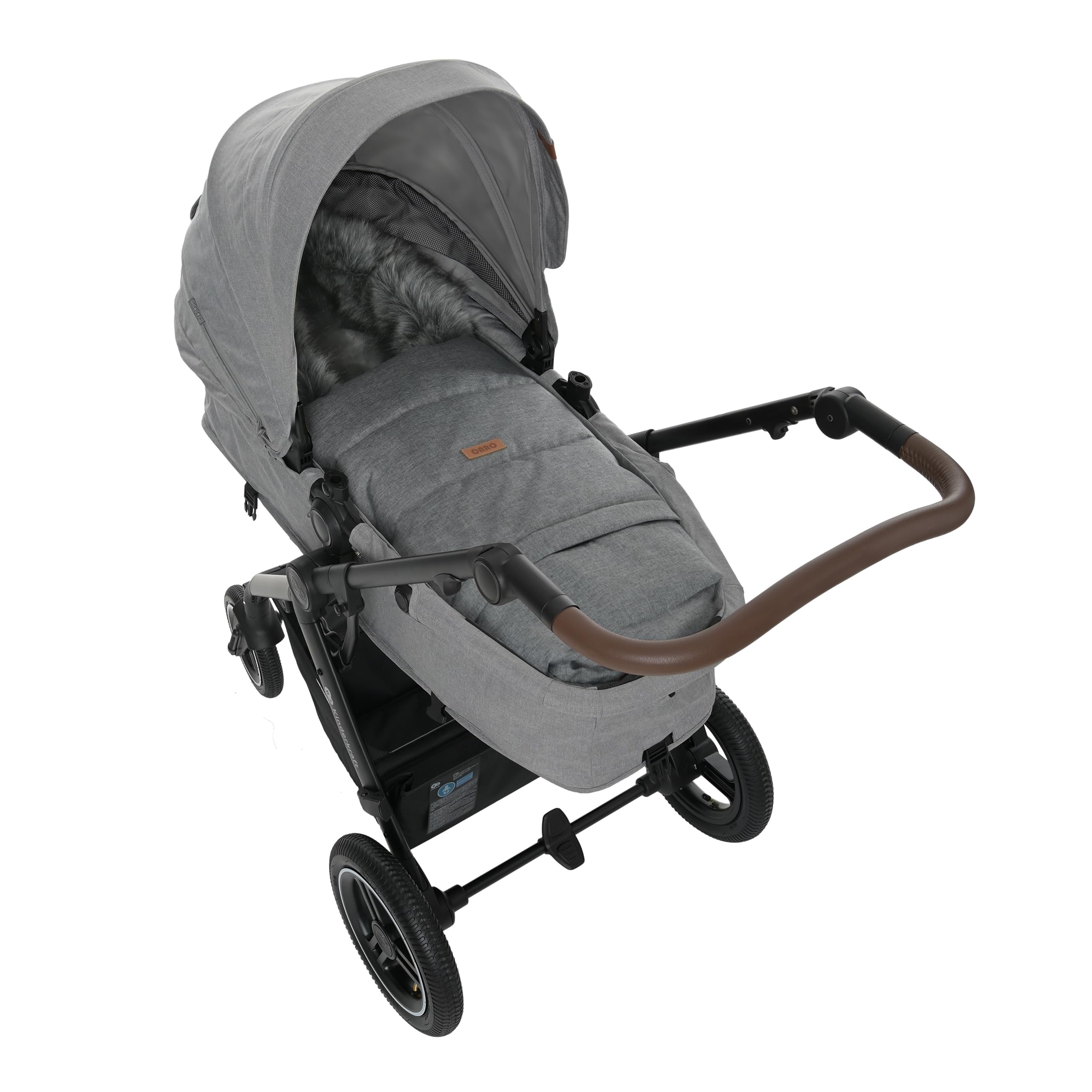 Goldkids - Sacco invernale per passeggino, ovetto, sacco a pelo per slitta, impermeabile, 115/85 cm x 50 cm, colore: grigio