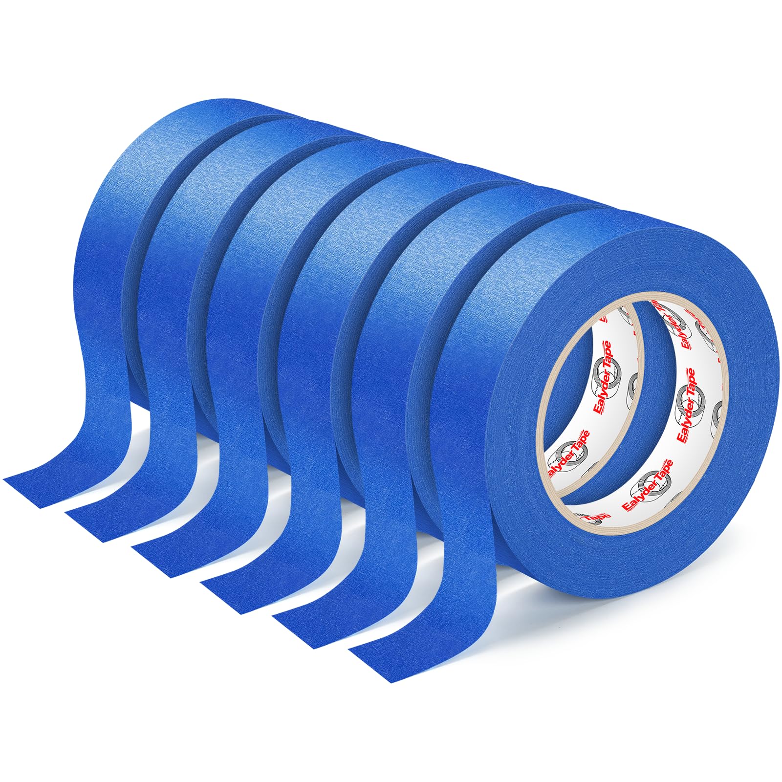 Ealyder Tape 6 Rolls Blue Painters Tape, 24mm x 54m Premium Masking Tape, Paint Tape for Multi-Purpose, Painting, DIY Crafts Protects Surfaces, Easy Removal, Total 324m