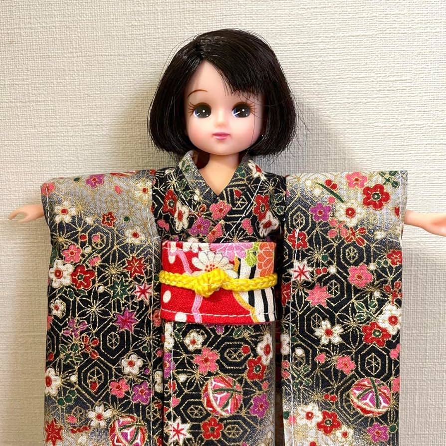 リカちゃんお着物☆☆花嫁衣装60 色打掛】UK-037 リカちゃん ブライス お着替え着物 花嫁衣装