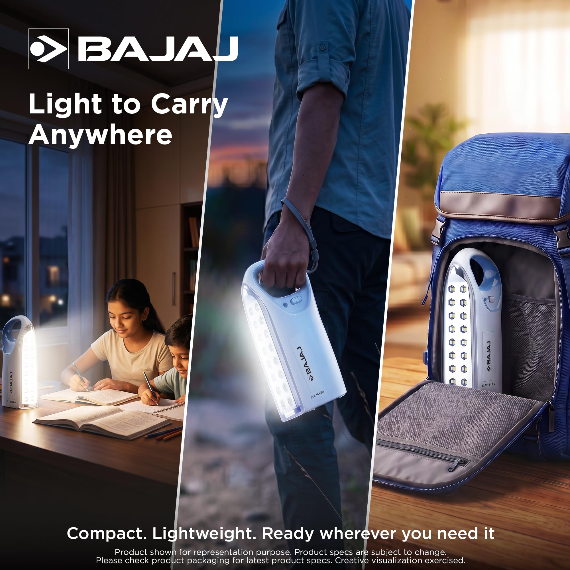 Bajaj ELX 16 LED Red Emergency Light - Buy Now -3