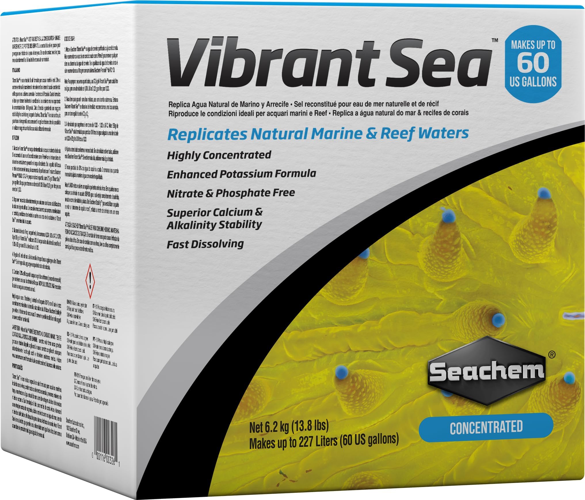Vibrant Sea- Highly Concentrated Synthetic Sea Salt 60 Gallons (326)