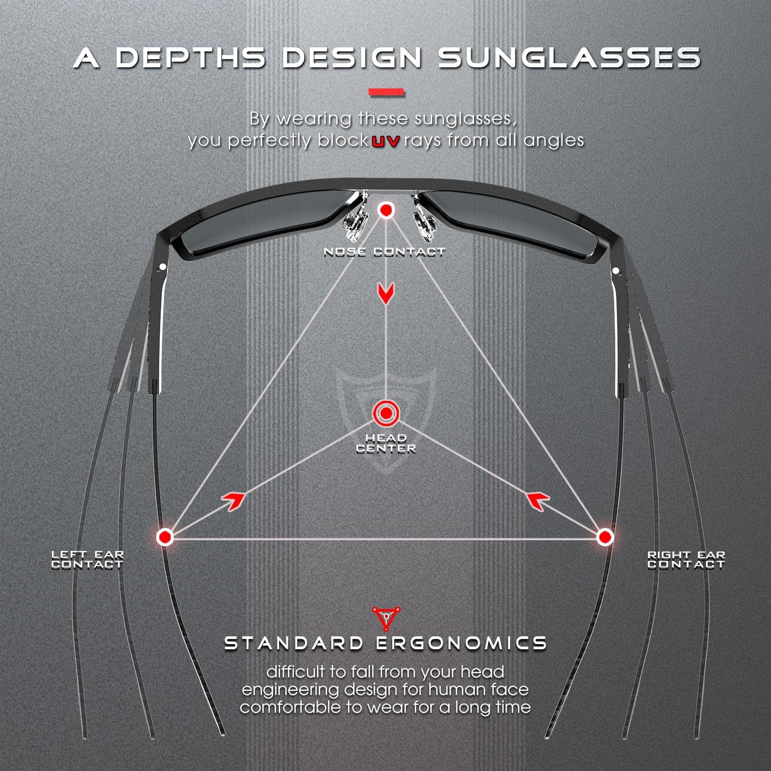 ATTCL Polarized Sunglasses Men Driving: Lightweight Metal Frame Fiber Temples UV400 Protection Stylish Hexagonal Sun glasses - Image 6