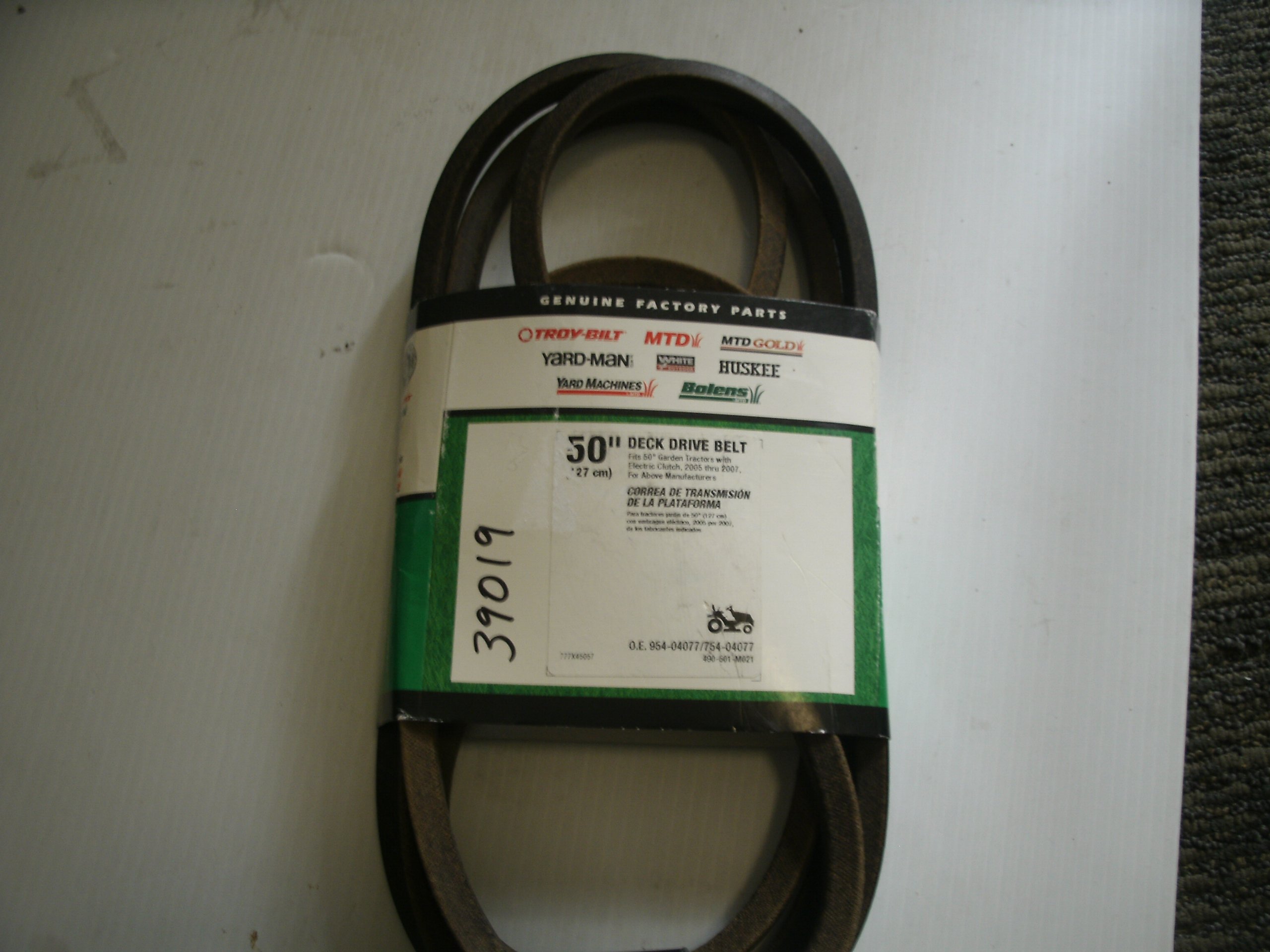 Troy-Bilt - Cinghia di Trasmissione per Tosaerba/Trattore # 39019 Modello # OEM-754-04077