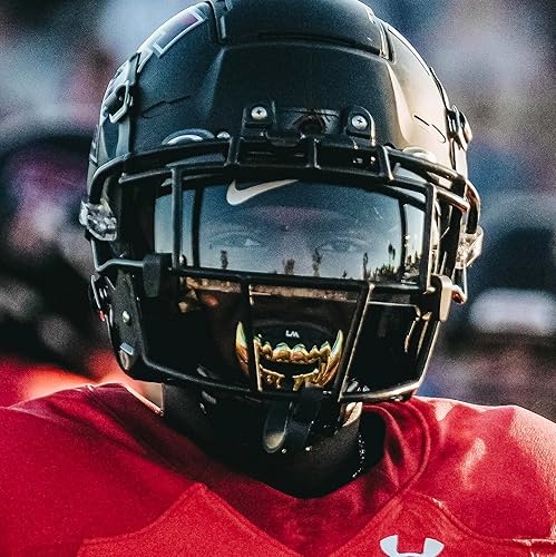 Miniatura 4 de Loudmouth - Protector bucal de fútbol, boquilla de fútbol 3D cromada, se adapta a adultos y jóvenes a partir de 5 años, accesorios protector bucal