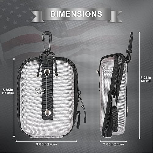Miniatura 4 de Craftsman Golf Funda para telémetro con bandera de Estados Unidos, carcasa rígida para Tectectec Callaway, bolsa de transporte universal