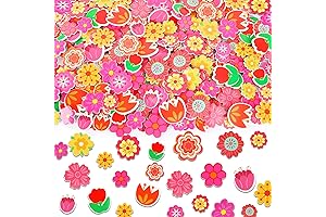 JULBEAR Flower Foam Sticker, 300Pcs Bulk Spring Self-Adhesive Foam Stickers